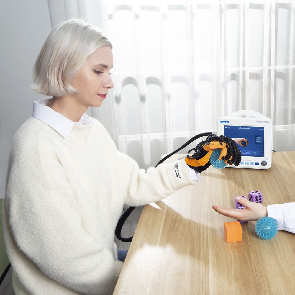 hand exercise robot finger training device